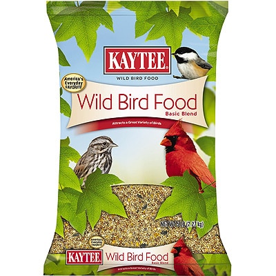 package of bird seeds on a white background