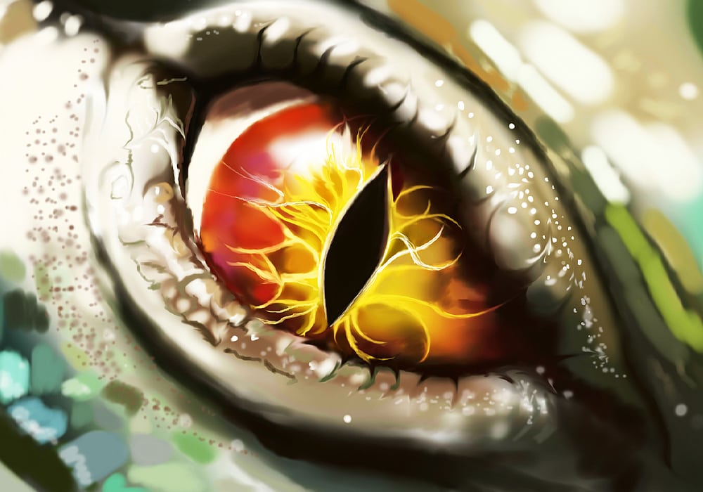 dragon eye illustration
