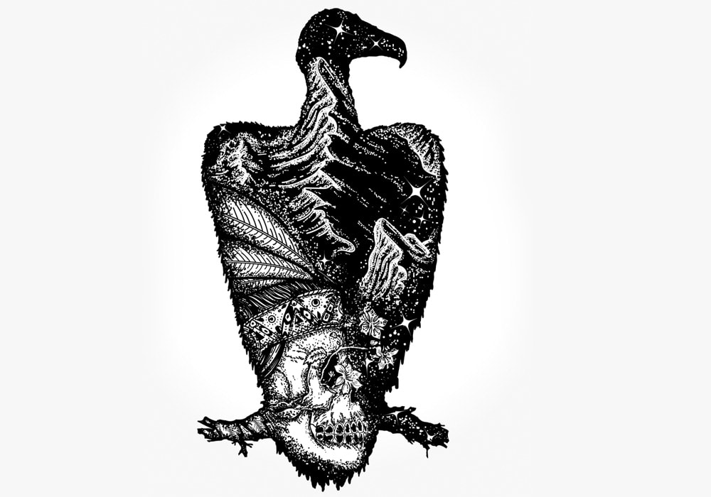 Wallpaper Tribal vulture - tattoo - PIXERS.US