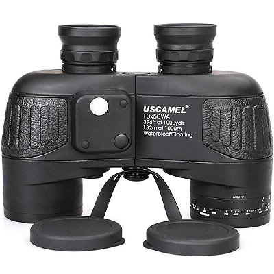 binoculars on a white background