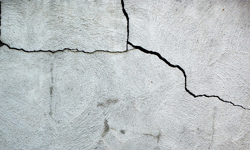crack in a wall